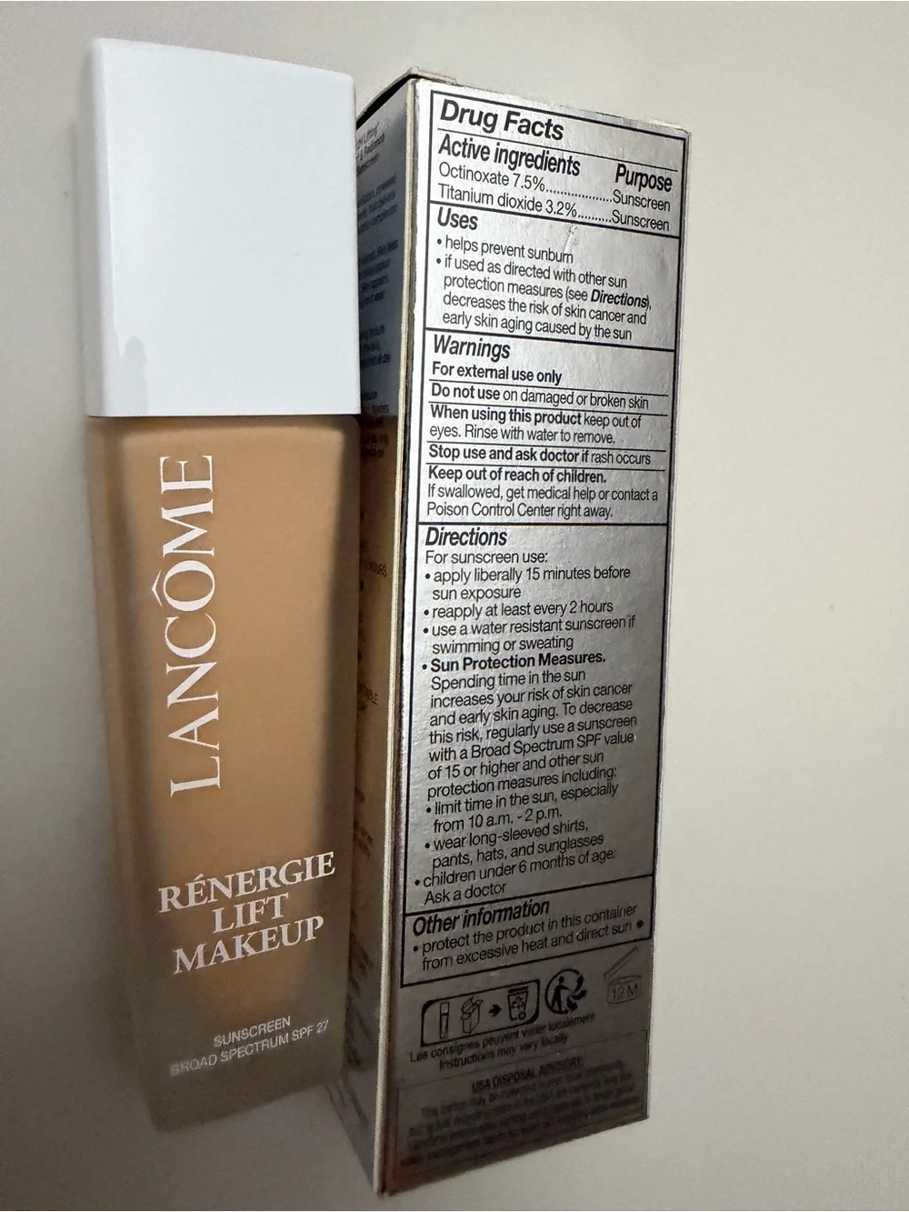 Lancôme Rénergie Lift Makeup Foundation Shade: 250 Bisque (W) SPF 27-EXP 6/2028
